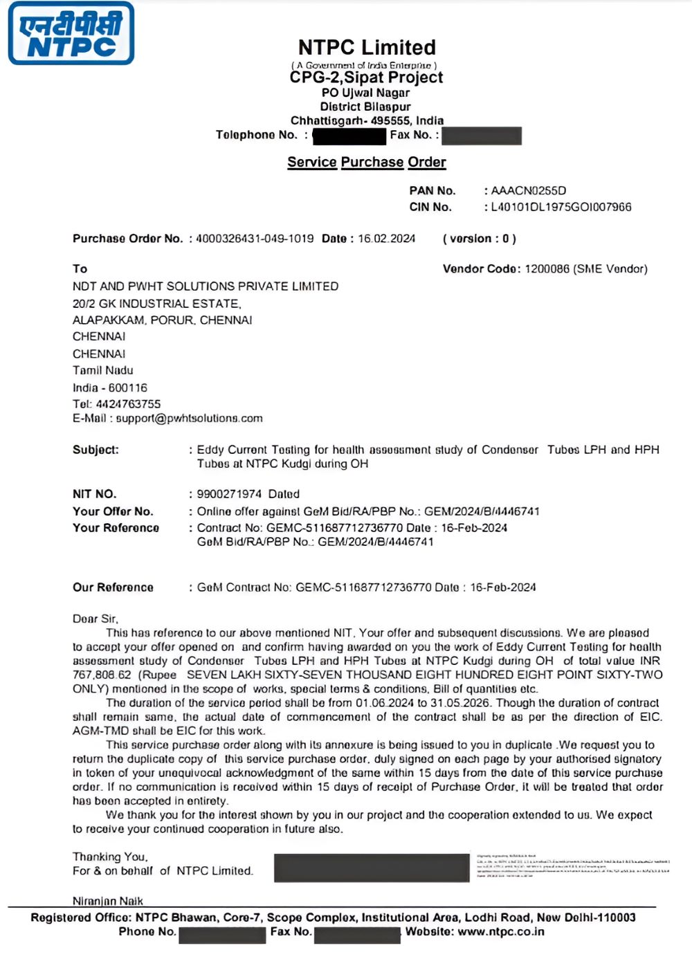 We would like to express our gratitude to the evaluation committee and the entire team involved in the selection process for recognizing our capabilities and awarding us this project. We look forward to working closely with your team, maintaining open lines of communication, and fostering a strong partnership throughout the project’s duration.